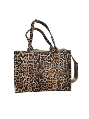 Handtas Totebag panter bruin