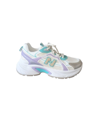 Sneaker wit/paars/groen