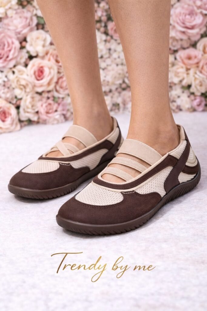 Ballerina Ruby bruin/beige