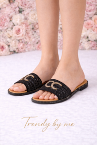 Slipper Camila zwart