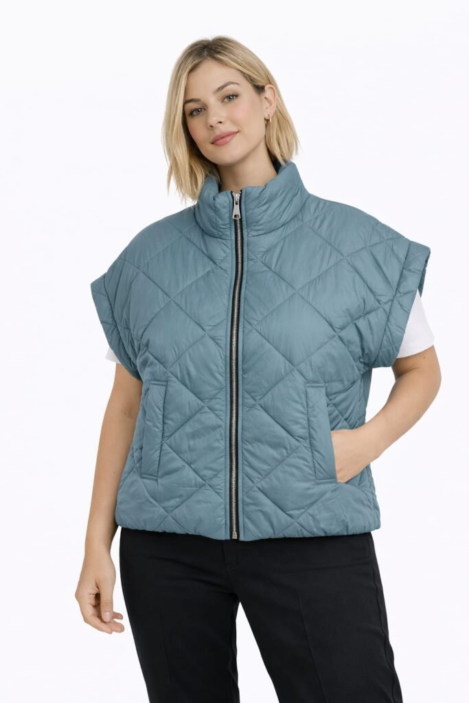 Bodywarmer donker mint-groen
