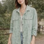 Spijkerjas mint-groen