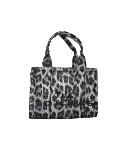 Handtas Totebag panter zwart