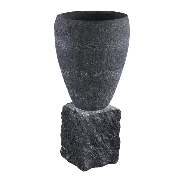 PTMD bloempot Mailey L antraciet 77 cm