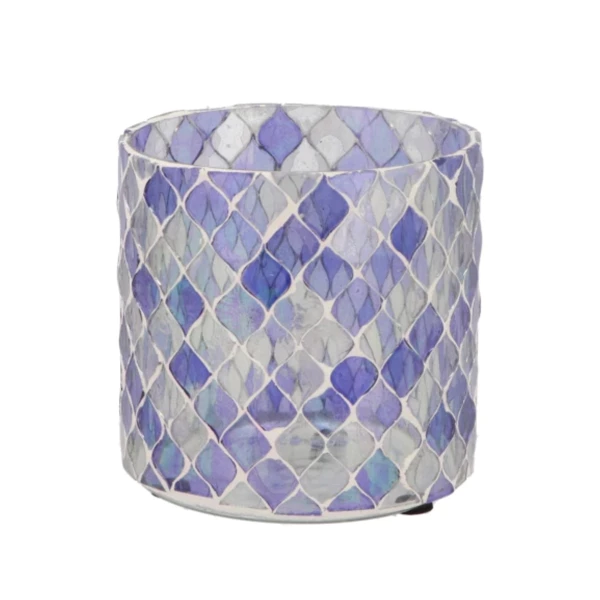 Theelichthouder Mosaic M paars 10 cm