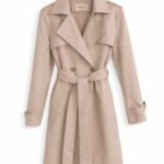 Trenchcoat suede beige