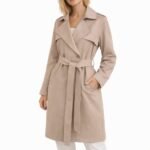 Trenchcoat suede beige