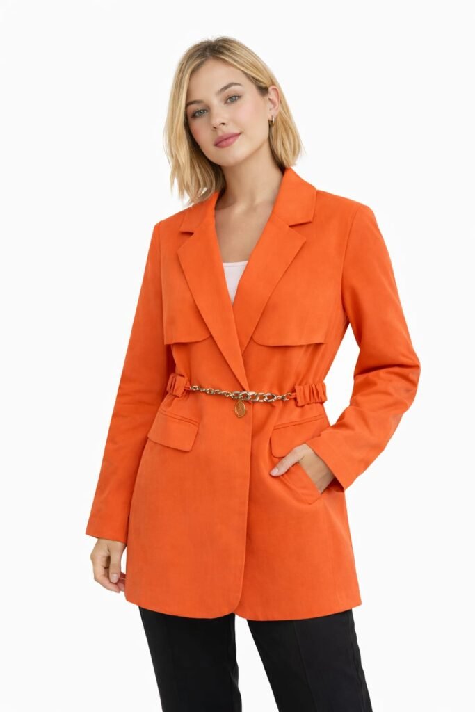 Colbertje getailleerd oranje kleur