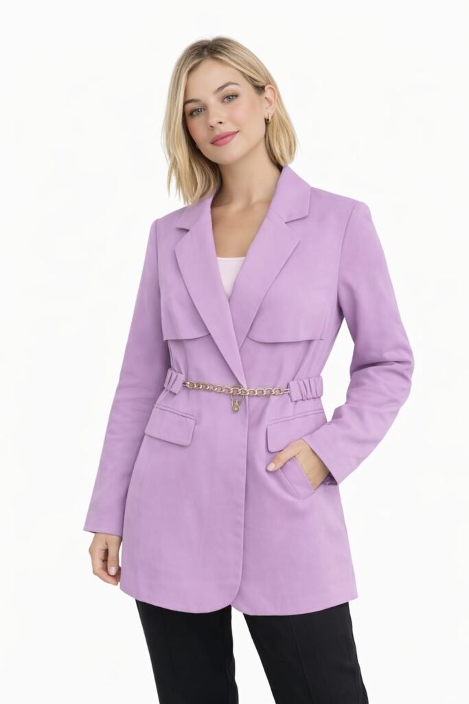 Colbertje getailleerd oranje paars