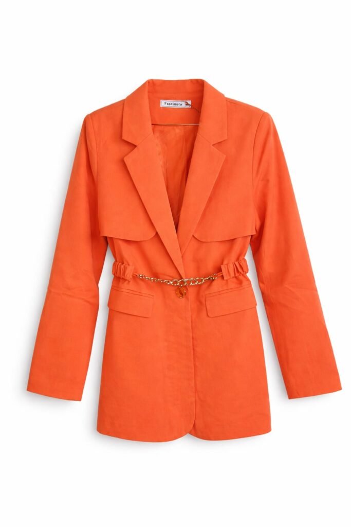 Colbertje getailleerd oranje kleur