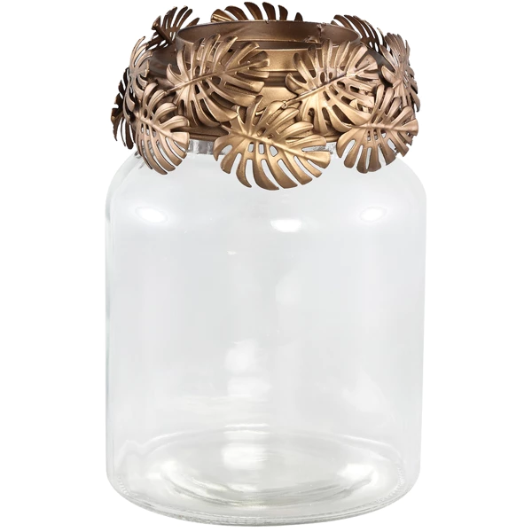 PTMD windlicht Eddy glas 22 cm