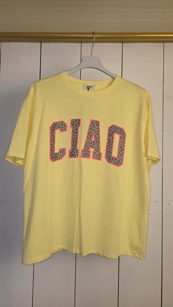 Oversized cia t-shirt geel