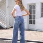 Wide-leg jeans met strass