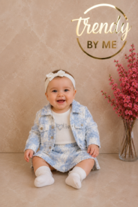 Luxe 3-Delige Set Lichtblauw met Pailletten