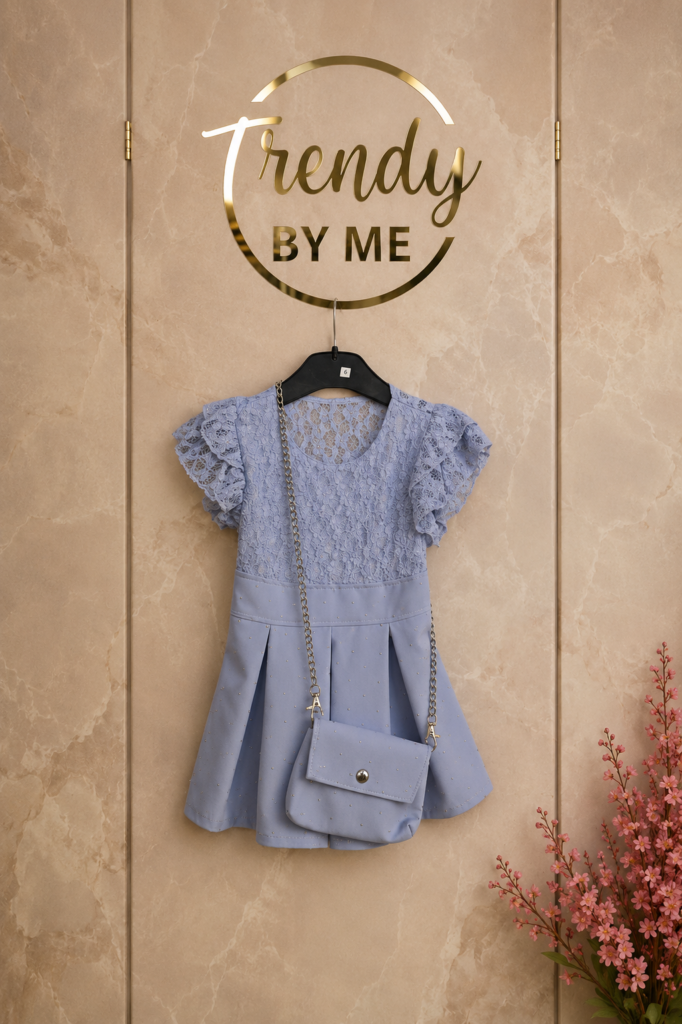 Luxe Jurkje met Tasje Blauw