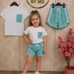 2-delig setje leopard mintgroen