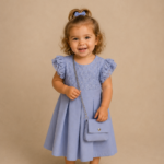 Luxe Jurkje met Tasje Blauw