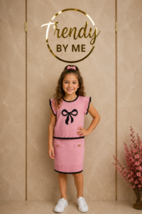 2-Delige Gebreide Set Roze