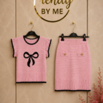 2-Delige Gebreide Set Roze