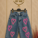 Hartjes Bermuda Jeans met Strass