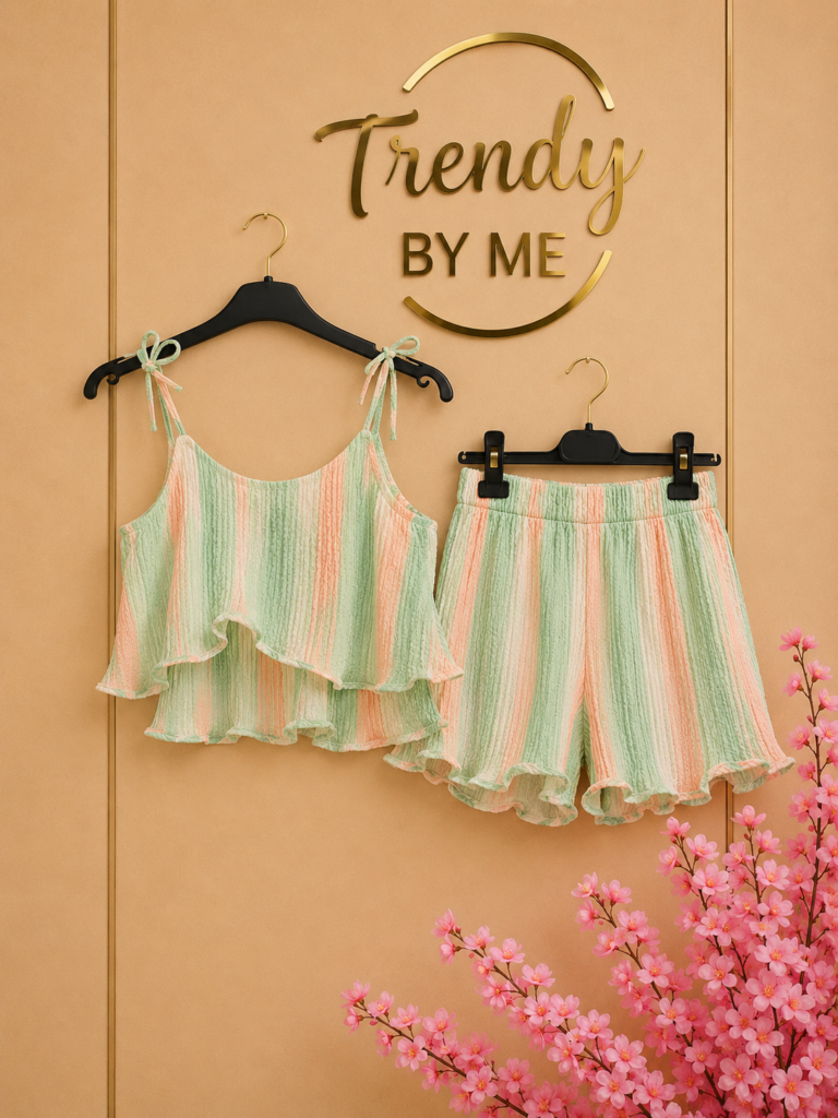 Pastel Gestreepte 2-Delige Zomerset