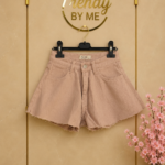 Denim Skort Overslag Roze