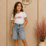 Bermuda Jeans met Strass