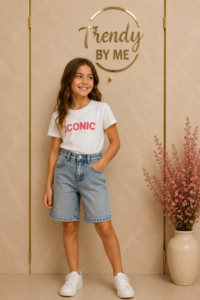 Bermuda Jeans met Strass
