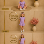 3-Delige Set Lila Ruffles